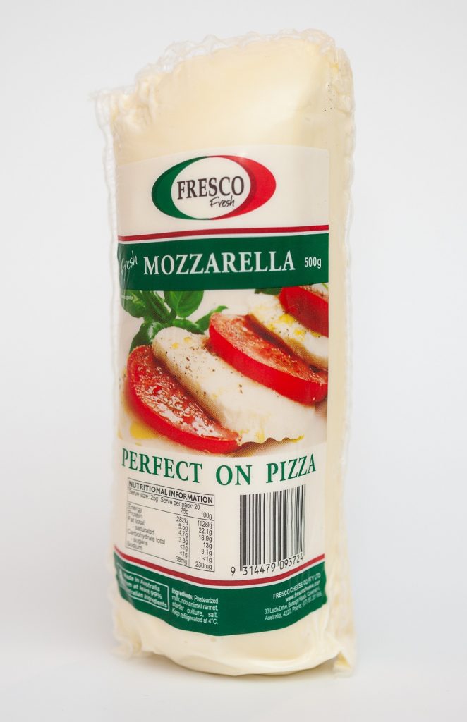 500g package of Mozzarella Fresco Cheese | Featured image for Peach Insalata Caprese.