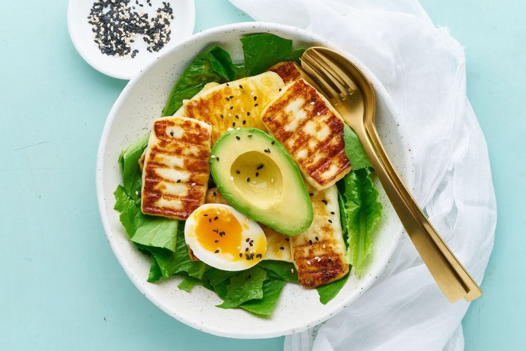 Haloumi Fresco Cheese in an avocado salad | featured image for Home.