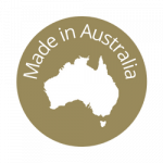 Logo featuring made in Australia white text on a field of gold | featured image for Haloumi.