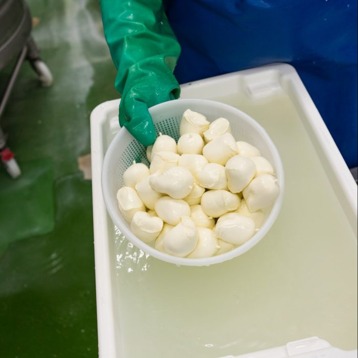 Photo of fresh cheese in a strainer | Featured image for Shop Online.